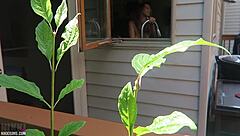 Nikki moans loud getting fucked doggystyle from behind