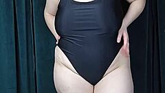 Curvy BBW Tries Boohoo Bikini Teasing Big Tits Ass Boobs