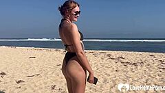 i take my beautiful blonde to the beach and GAG her before FACE FUCKING deepthroat style homemade