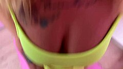 After my sweaty workout my hot wife drops to her knees for a deep blowjob then bends over begging for anal pounding