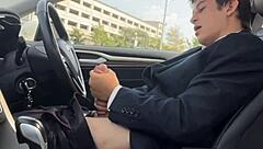 wanna watch me stroke my throbbing monster cock in the car?