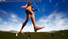 Goddess giantess with huge feet rampages city in 3d game domination—wanna survive?