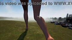 Goddess giantess with huge feet rampages city in 3d game domination—wanna survive?