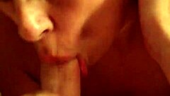 red milf sucks cock like a pro deepthroat queen