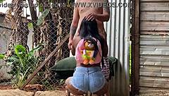 pretinha novinha sucks my cock then gives up her tight ass without wife seeing
