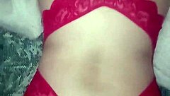 Red lingerie swingers group covered in hot cum loads from prostitute party 😏🥛