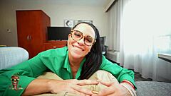 curvy spanish tutor sandy love rides pov cowgirl with big tits bouncing hard!