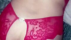 Red lingerie swingers group covered in hot cum loads from prostitute party 😏🥛