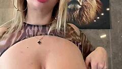 I'm bouncing these big natural juicy tits dying to fuck them from above