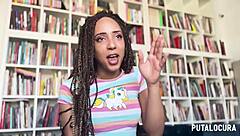 putalocura's gorgeous mulata luna blackx milks torbe's cum after horny interview wet pussy ride