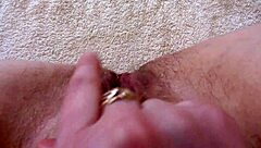 watch my hairy pussy squirt from ass fuck and clit jerk wet orgasm