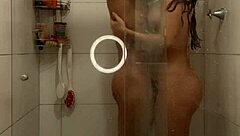 Skinny Oiled Brazilian Milf Teacher Fucks Wild in Wet Bath