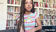 putalocura's gorgeous mulata luna blackx milks torbe's cum after horny interview wet pussy ride