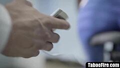 Young ebony patient bent over for doctor's rough doggystyle