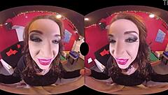 gothic bbw brunette with big natural tits and tattoos sucks cock eagerly