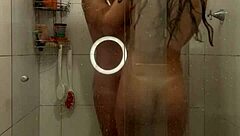 Skinny Oiled Brazilian Milf Teacher Fucks Wild in Wet Bath