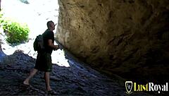 i can't get enough of this brunette anal slut's tits bouncin while i wreck her ass n pussy in the cave