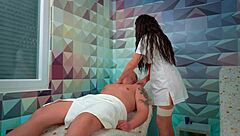 nurse massages patient fully then rides cock rough in room 💦👩‍⚕️🍆