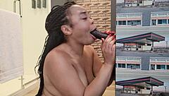 whoa this super sloppy deepthroat dildo action has me spitting everywhere 😩💦