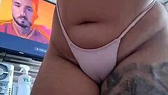 horny wife video calls lover then hubby anal creampies her