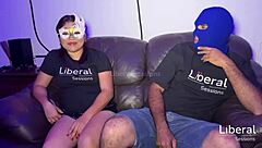 swinger couple tests cuckold as latina wife deepthroats huge cock single