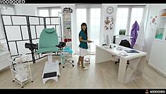 sexy asian nurse emiri momota squirts hard fingering wet pussy in hospital bdsm solo