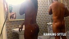 curvy big ass milf rides boyfriends cock in steamy bath fuck