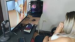 Caught stepsis watching porn and ended up pounding her hard