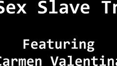 carmen valentina blindfolded choked deepthroats in latex backstage