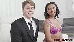 sexy alix avery rims and munches sage roux's oiled ass while riding monster cock hard