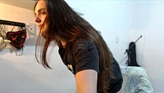 Blonde's Big Ass Teases Live Until Nude