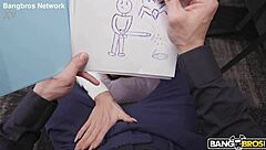 😈 naughty student bends over for deepthroat then rides cock cowgirl to creampie facial finish