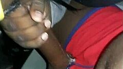 ebony babe delivers sloppy deepthroat blowjob with cum gagging