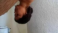 watch my wife slobber on that bbc after rough fucking then she amazon-dominates him with creampie