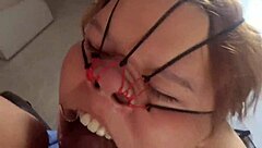 i fuck fat bbw latina teen's face hard then bukkake her nose with cum