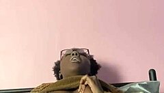 man, this solo ebony babe is so horny she can't stop rubbing her wet pussy