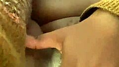 man, this solo ebony babe is so horny she can't stop rubbing her wet pussy