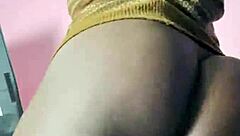 man, this solo ebony babe is so horny she can't stop rubbing her wet pussy