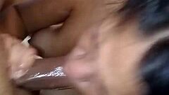 watch my wife slobber on that bbc after rough fucking then she amazon-dominates him with creampie