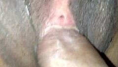 shaved tight pussy filled with multiple creampie loads in sexy 1on1 amateur fuck