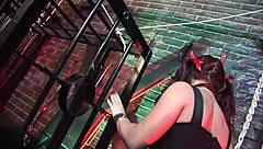 Dungeon Lingerie Orgy: Bent Over Blowjobs, Cowgirl Rides, and Facial Cumshots