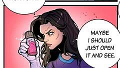 Whoa, check out this female bodybuilder's muscles bulging in sexy comic growth! 💪🔥😍