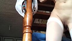 fingering myself on home bleachers feels so naughty