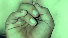 Watch my wife squirt wildly from close-up pussy toying with huge dildo