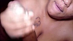 wanna see this big tits girl suck long dick to mouthful cum?