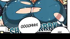 Whoa, check out this female bodybuilder's muscles bulging in sexy comic growth! 💪🔥😍