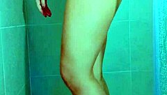 Brazilian College Beauty's Thong Tease Drips in Shower