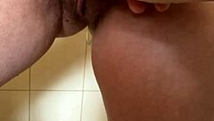 He Adores Fingering My Hairy Pussy in Steamy Shower Bliss!