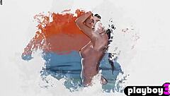 big titted brunette niemira bares stunning curves posing nude for playboy shots with natural boobs and petite milf pussy exposed