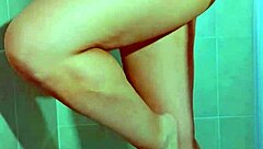 Brazilian College Beauty's Thong Tease Drips in Shower